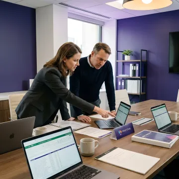 Compliance consultants reviewing SOC 2 audit documents