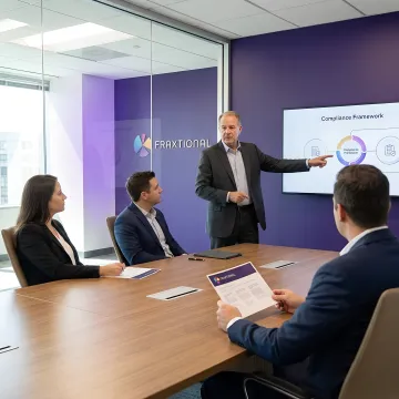 Fractional CRO consultant presenting a regulatory risk strategy