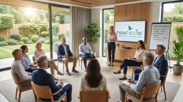 Front Goose Wellbeing executive retreat mindfulness session with senior leadership team