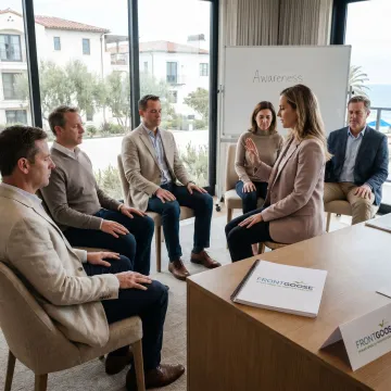 Corporate team practicing mindfulness in a Santa Barbara workshop