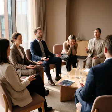 Workplace mindfulness workshop with corporate team