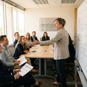 Leadership training workshop for a San Diego business team