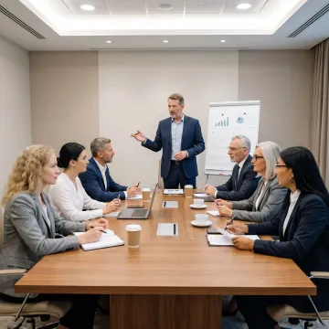 Executive team participating in coaching session