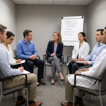 Facilitator leading scientist leadership training