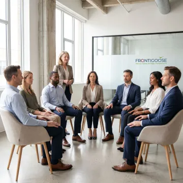 Leadership mindset training session with executives
