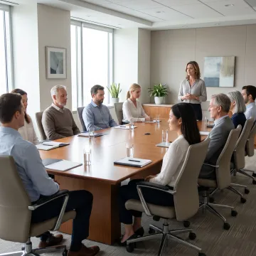 Employees attending a corporate mental health workshop