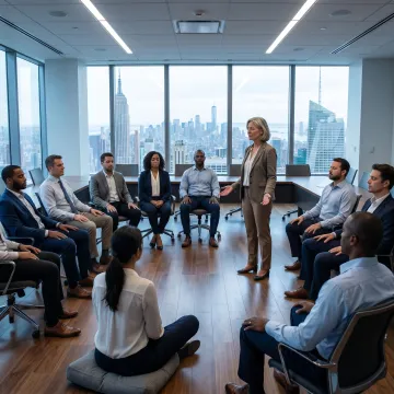 Leadership workshop in a New York City conference room