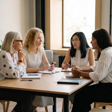 Women participating in a leadership development workshop