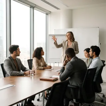 Executive team participating in a guided coaching process