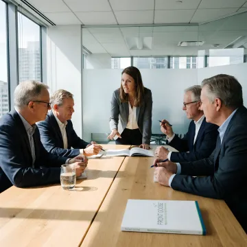 Executive team participating in coaching session
