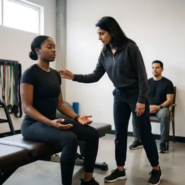 Athlete practicing mental rehearsal before competition