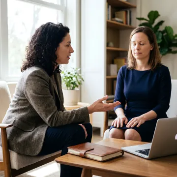 Executive coaching session with mindfulness practice