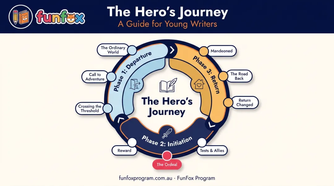 Hero's Journey three-phase circular narrative structure departure initiation return