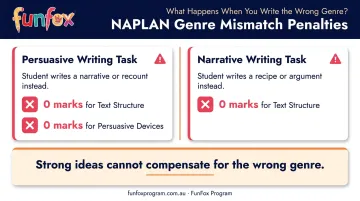 NAPLAN writing genre mismatch mark penalties for persuasive and narrative writing tasks