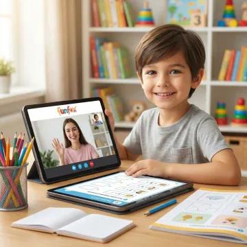 Student working through OC exam practice steps with a teacher online