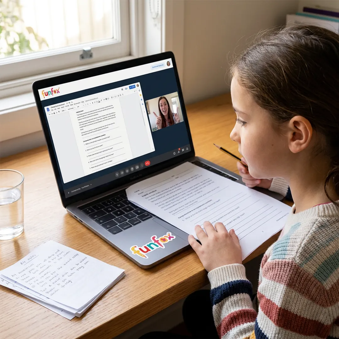 Online tutor guiding a student through NAPLAN practice