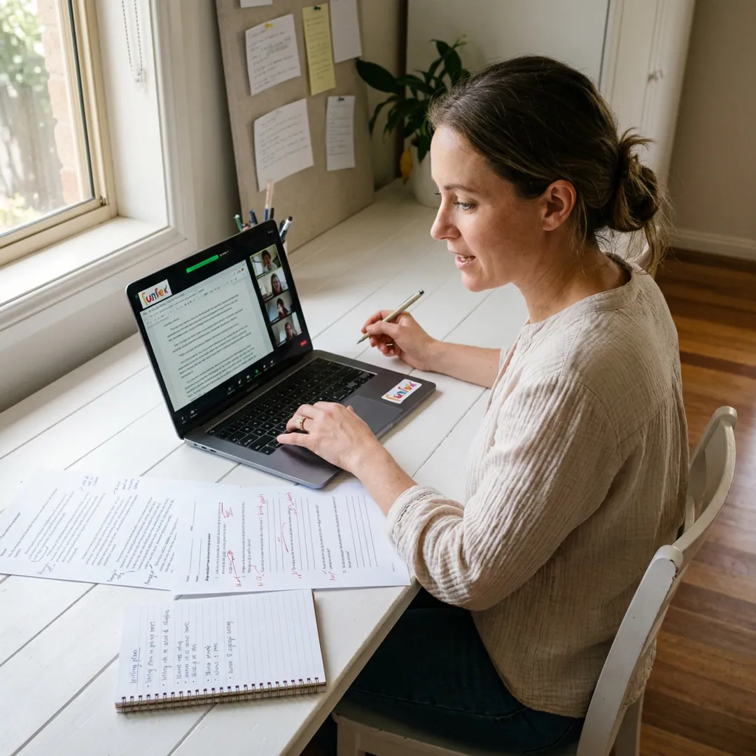 Online NAPLAN tutoring lesson with teacher feedback