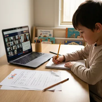 Student learning creative writing online