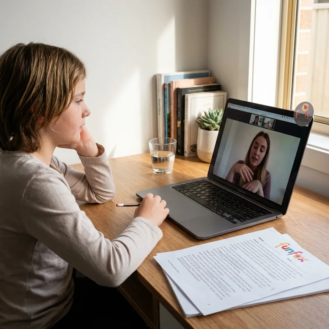 Online NAPLAN tutoring session for a student