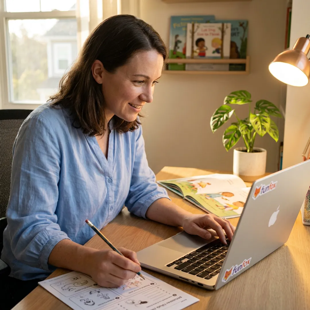 Online English tutoring lesson for primary students