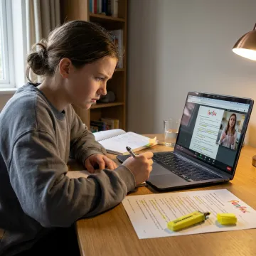 Online Year 8 English tutoring session