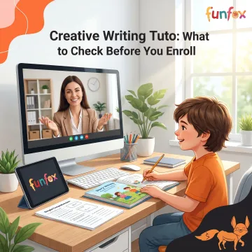 Online literacy tutoring session for primary student