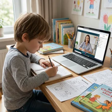 Student learning academic writing online