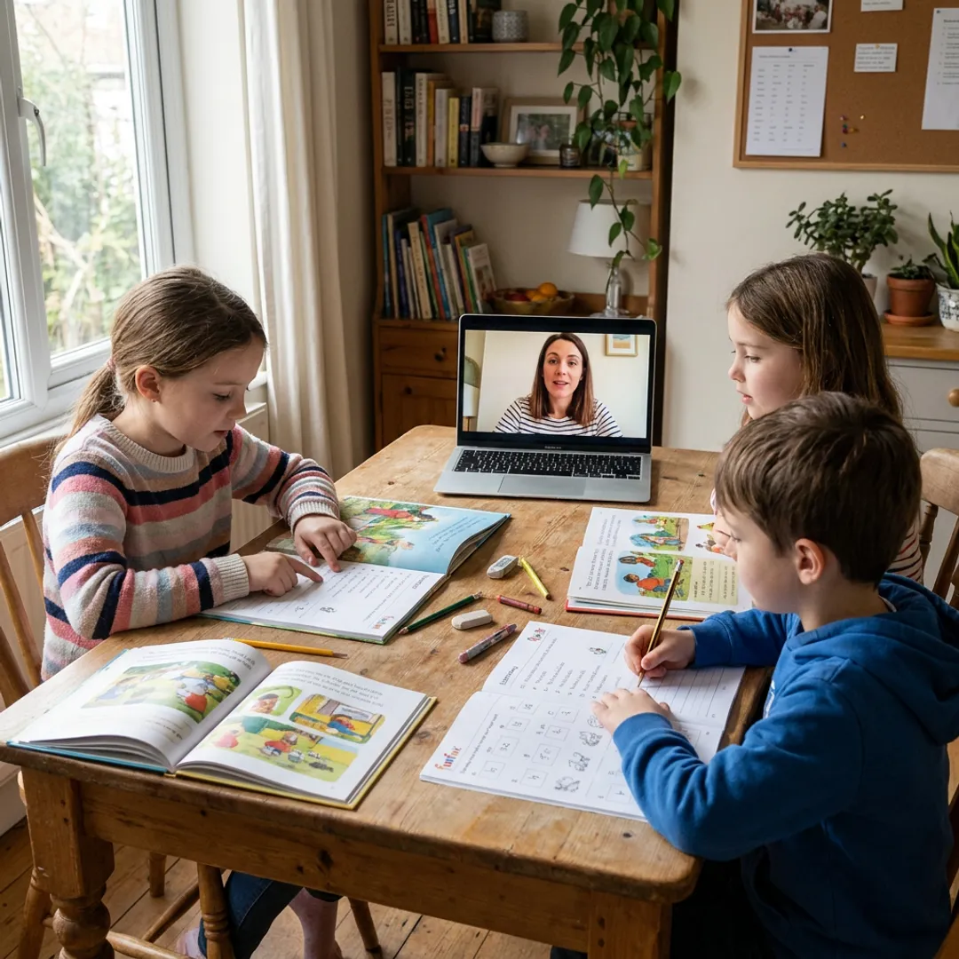 Online literacy class for children