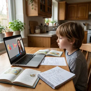 Student taking an online speed reading course