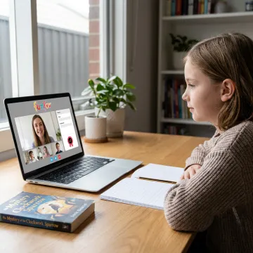 Year 6 student learning online in Melbourne