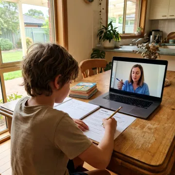 Online private tutoring for a Perth student