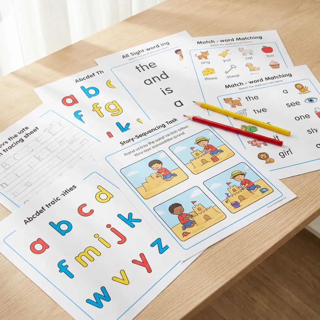 reading worksheets for 5 year olds