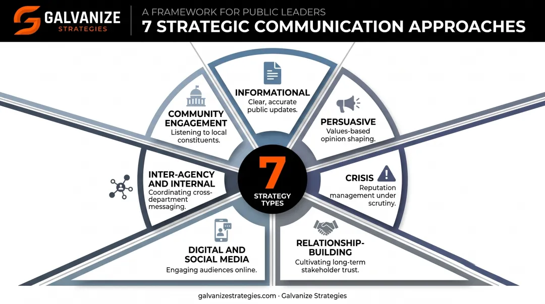 7 communication strategies every public leader should master overview chart