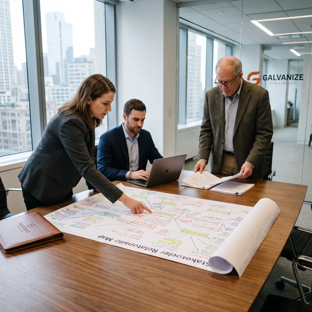 Consultants planning a public affairs strategy