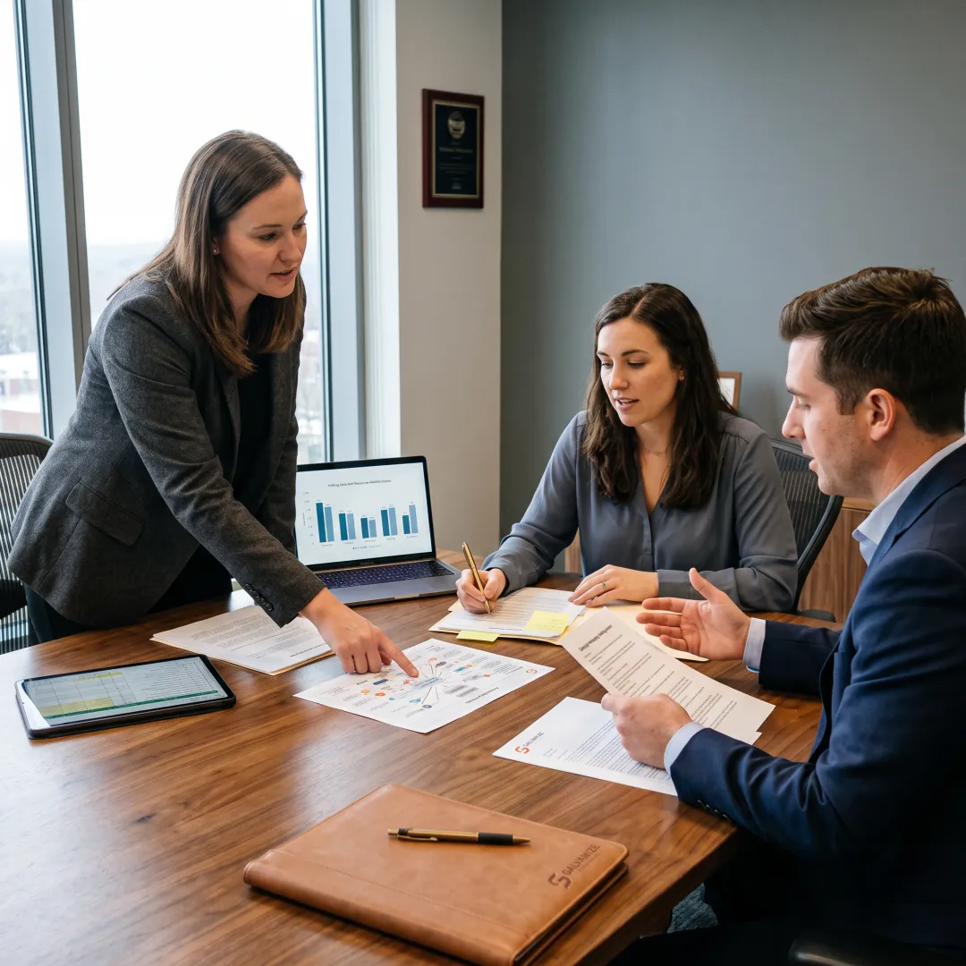 Strategists developing an outreach campaign