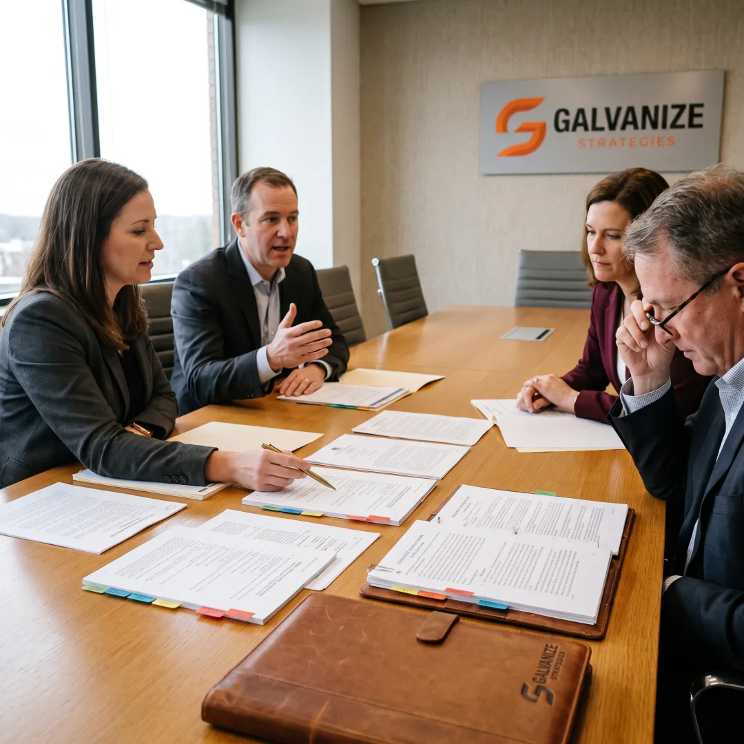 Healthcare leaders meeting with policy advisors