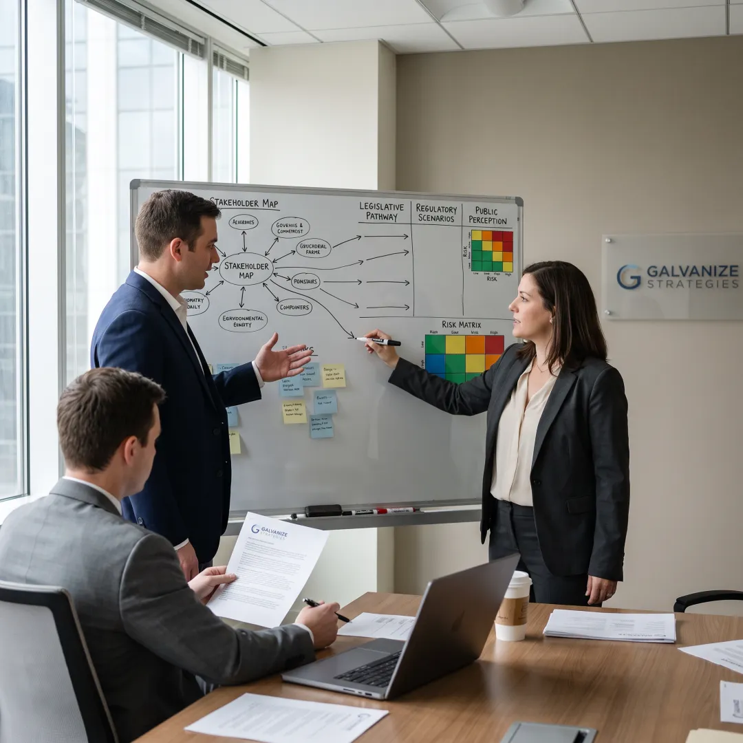 Advisors planning a political risk strategy