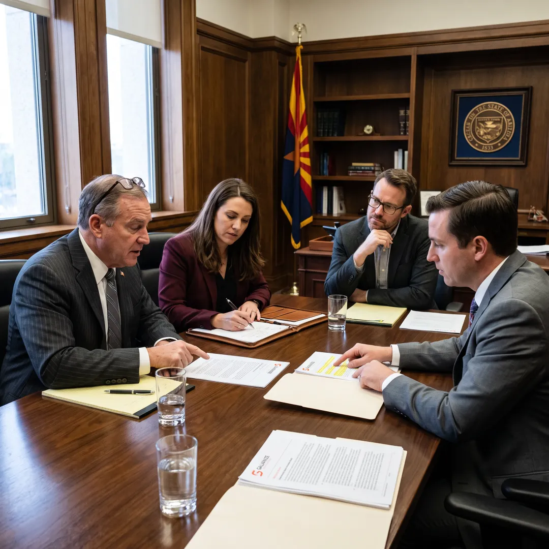 Nonprofit advocates meeting with a policymaker