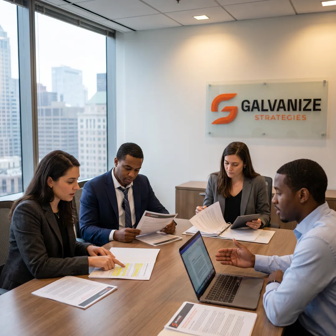 Advocacy professionals planning a policy strategy