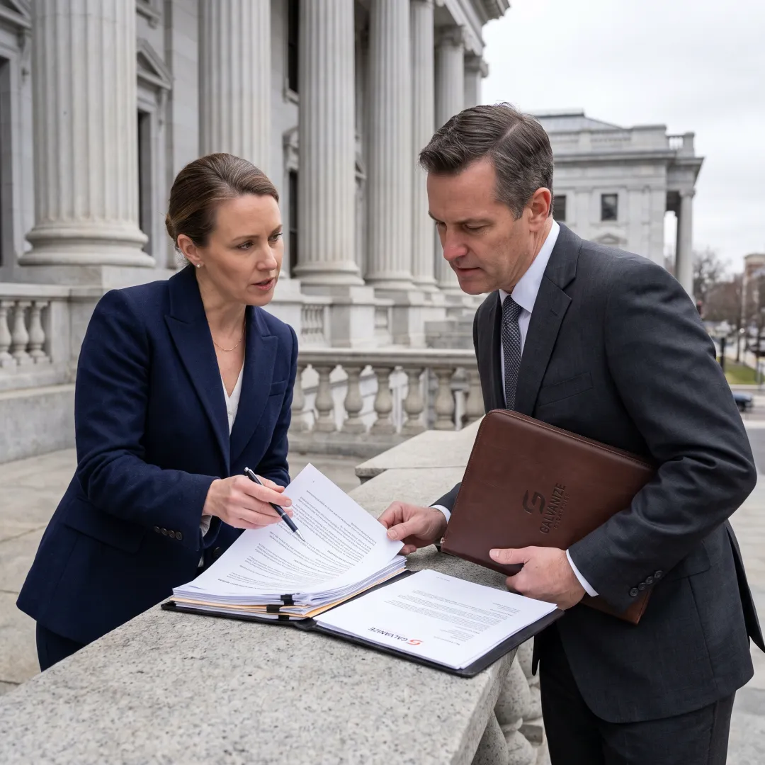 Policy advocates meeting at a Pennsylvania government building