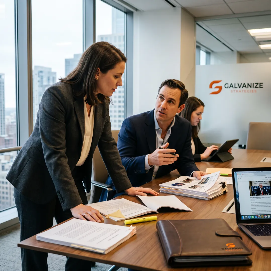 Communications advisors planning a media response