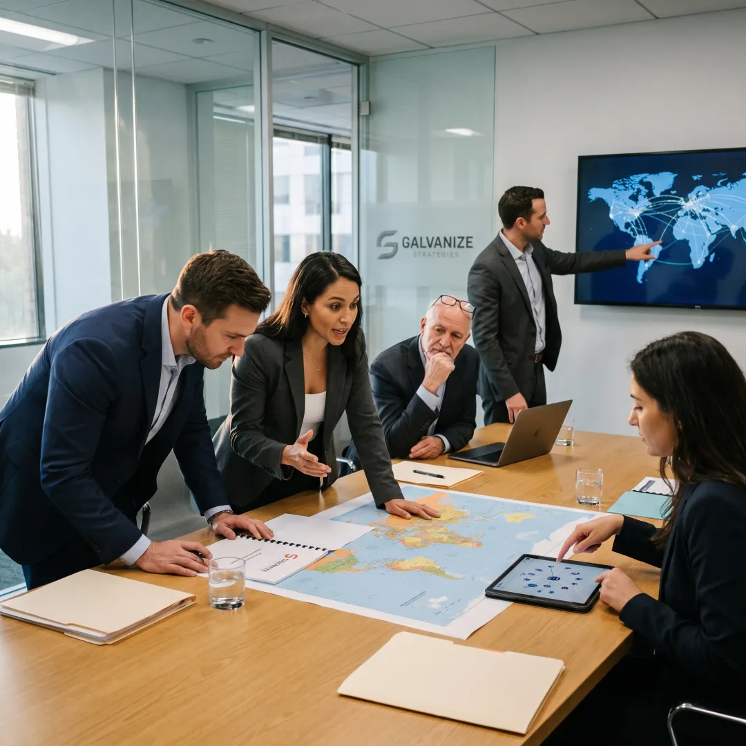 International partners reviewing cross-border policy strategy