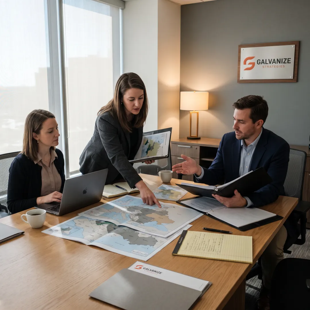 Advisors planning an international government relations strategy