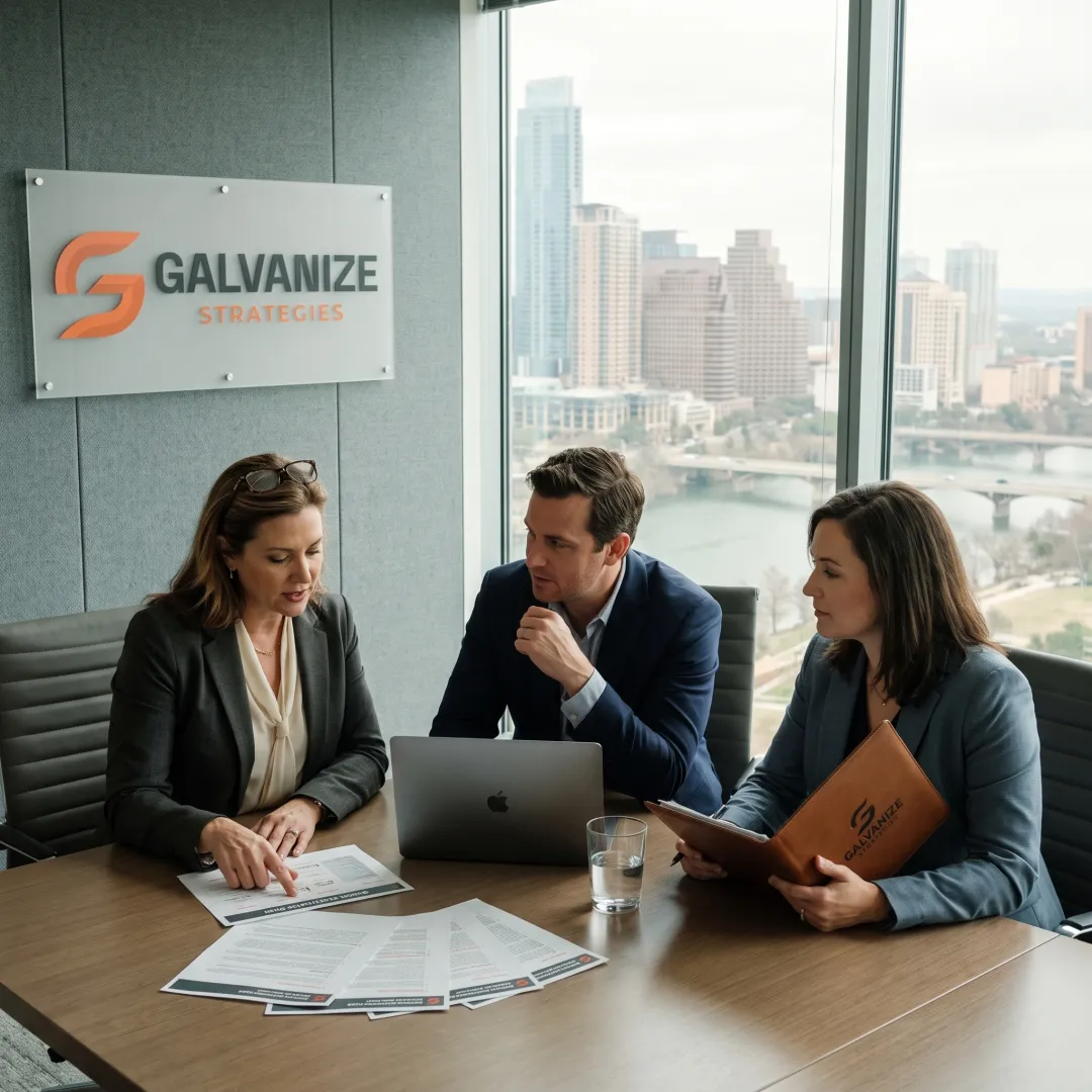 Public relations team planning an Austin media strategy