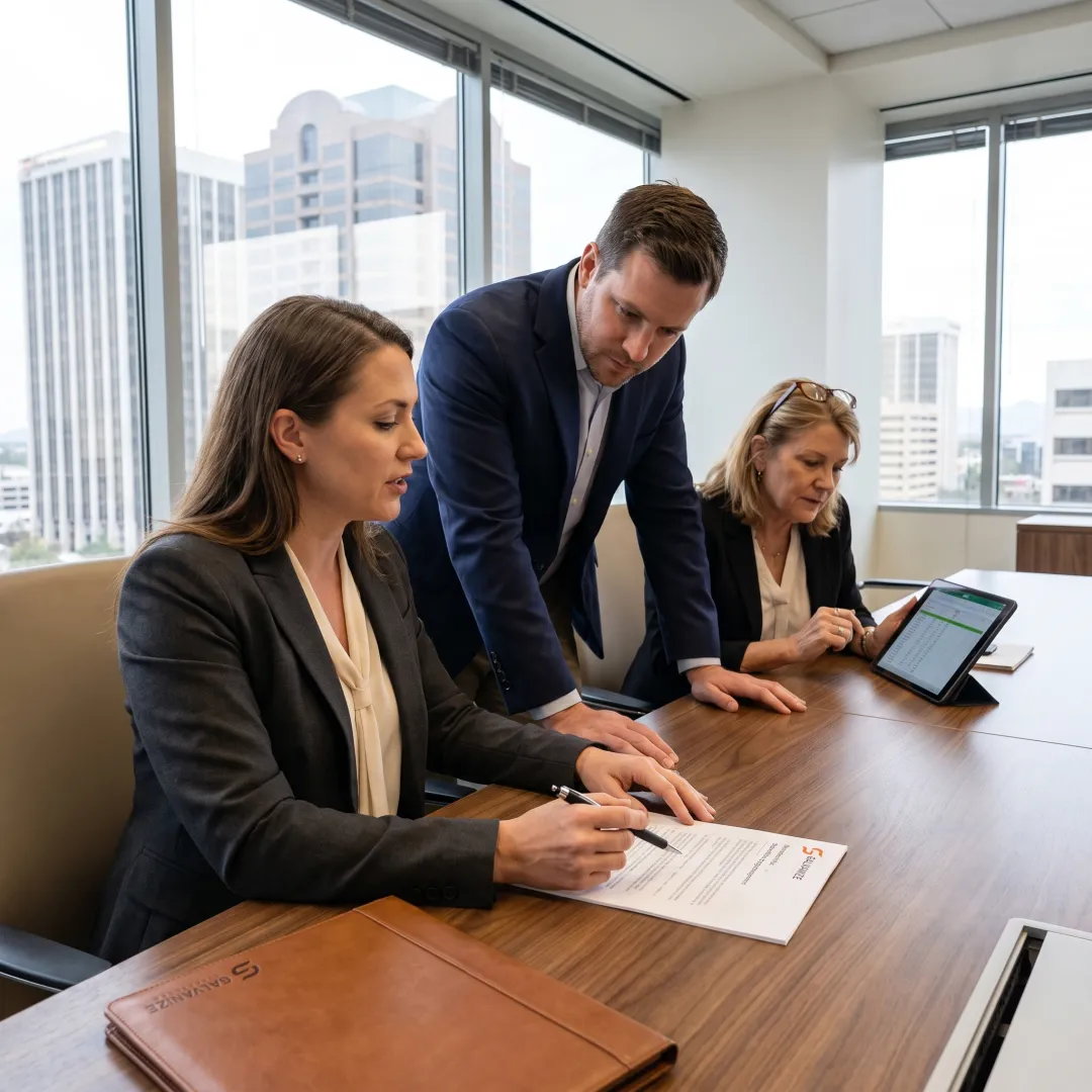 Phoenix communications strategists in a planning meeting