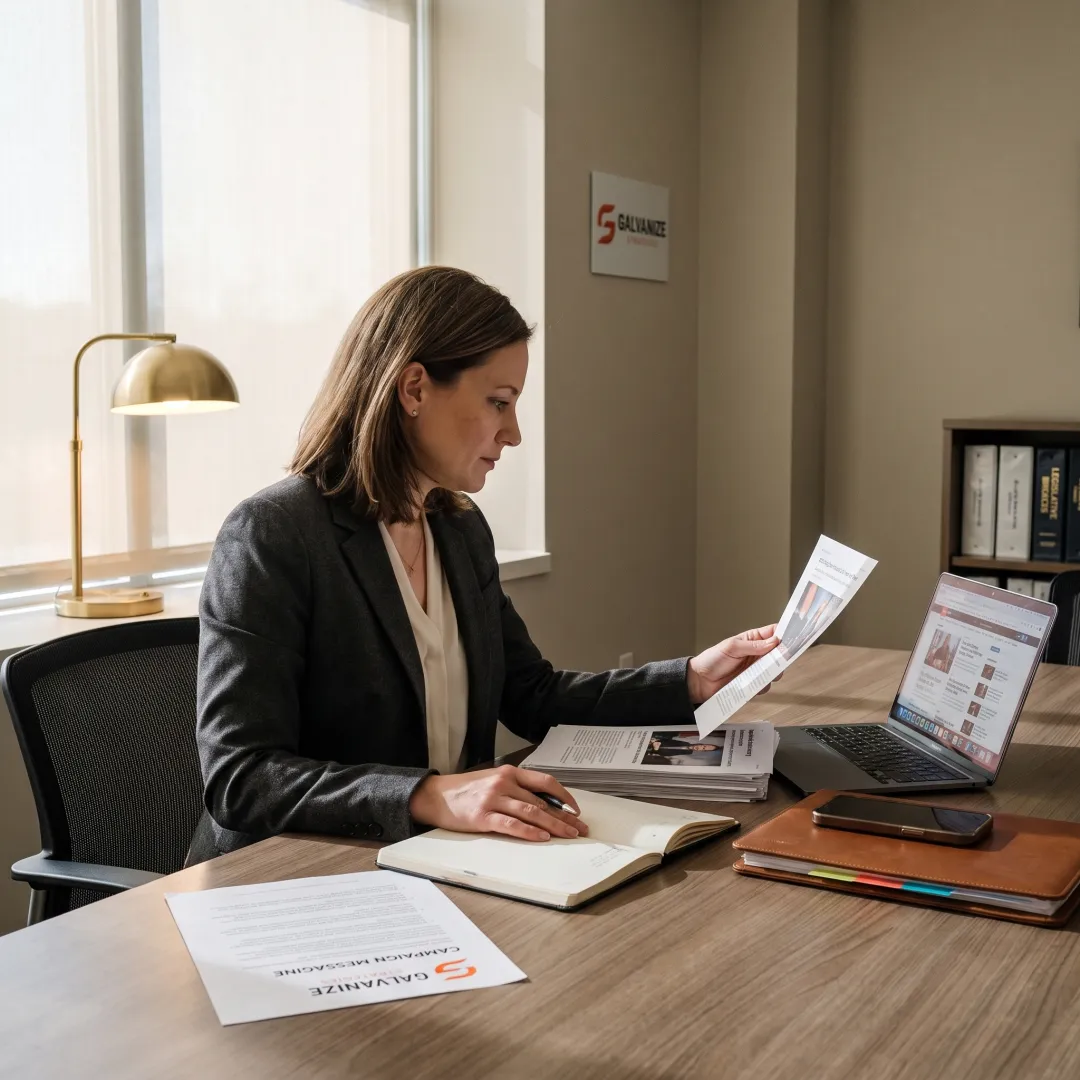 Communications strategist preparing a media plan