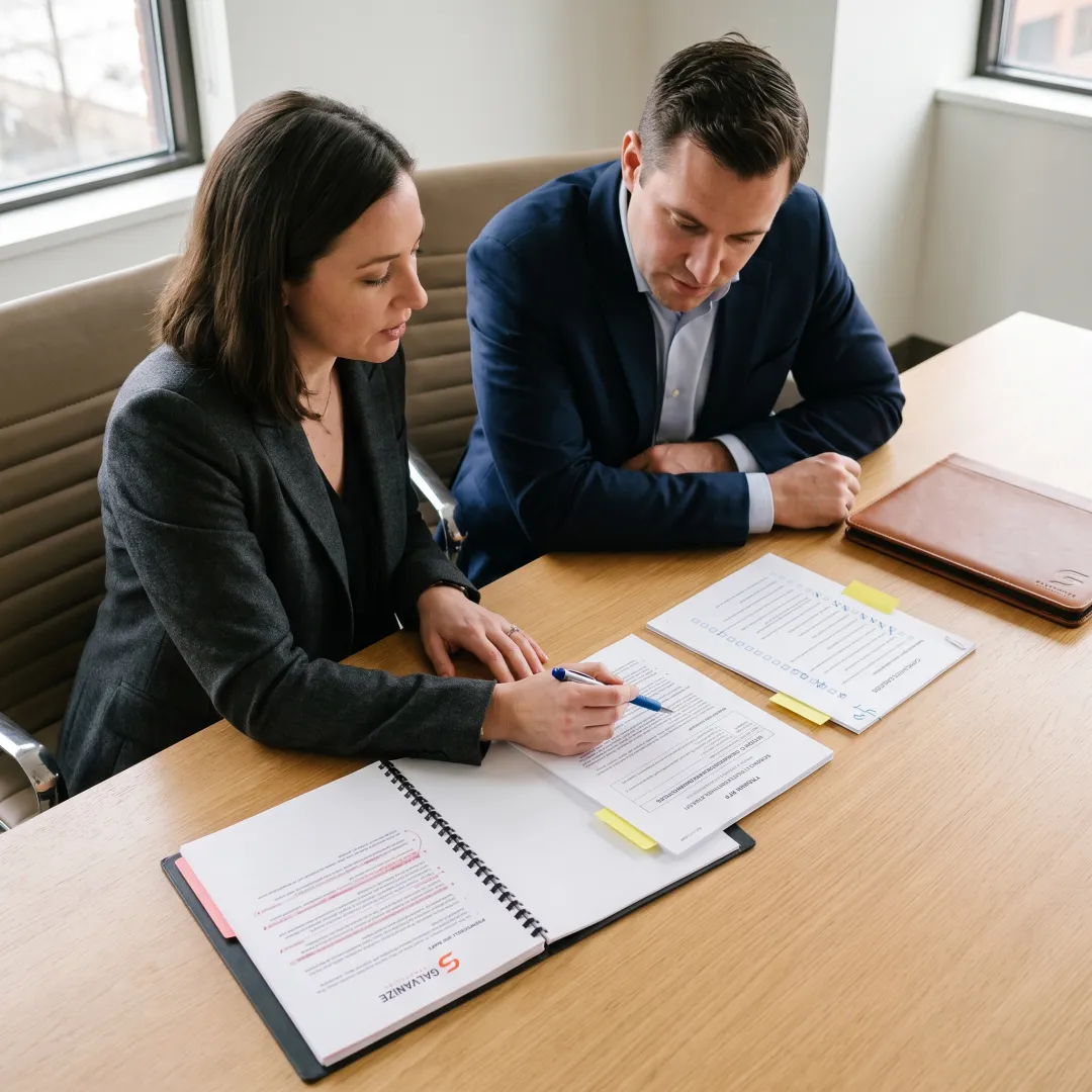Team reviewing a federal proposal