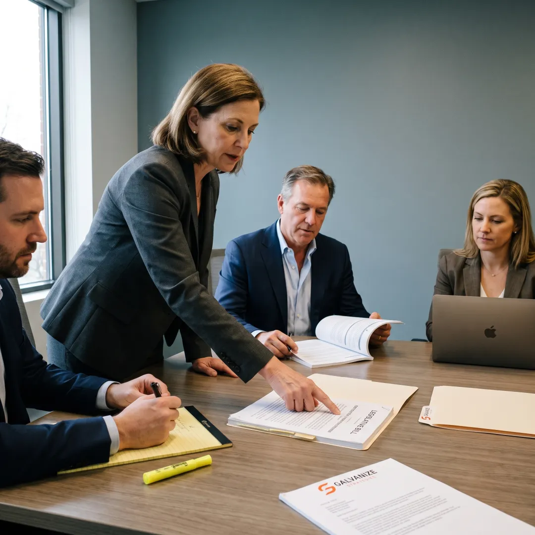 Consultants developing a healthcare policy strategy