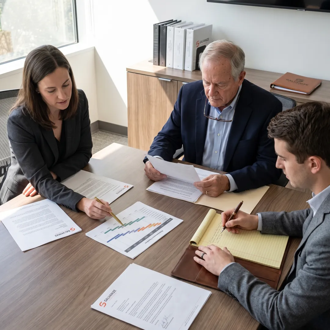 Consultants reviewing a government procurement opportunity