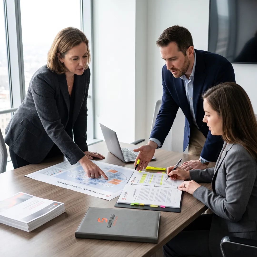 Consultants planning a stakeholder strategy